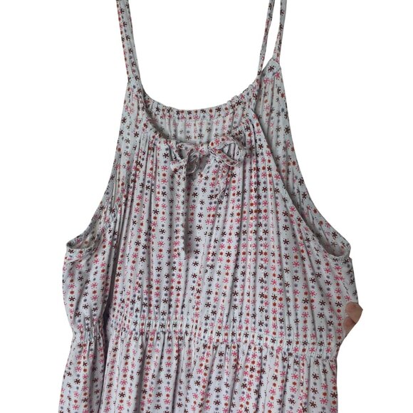 Old Navy Maxi Sundress Womens XL Floral Lined Peasant Dress‎ Coastal Beach - Picture 3 of 10